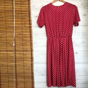 Vintage Polkadot Blouson Dress Short Sleeve